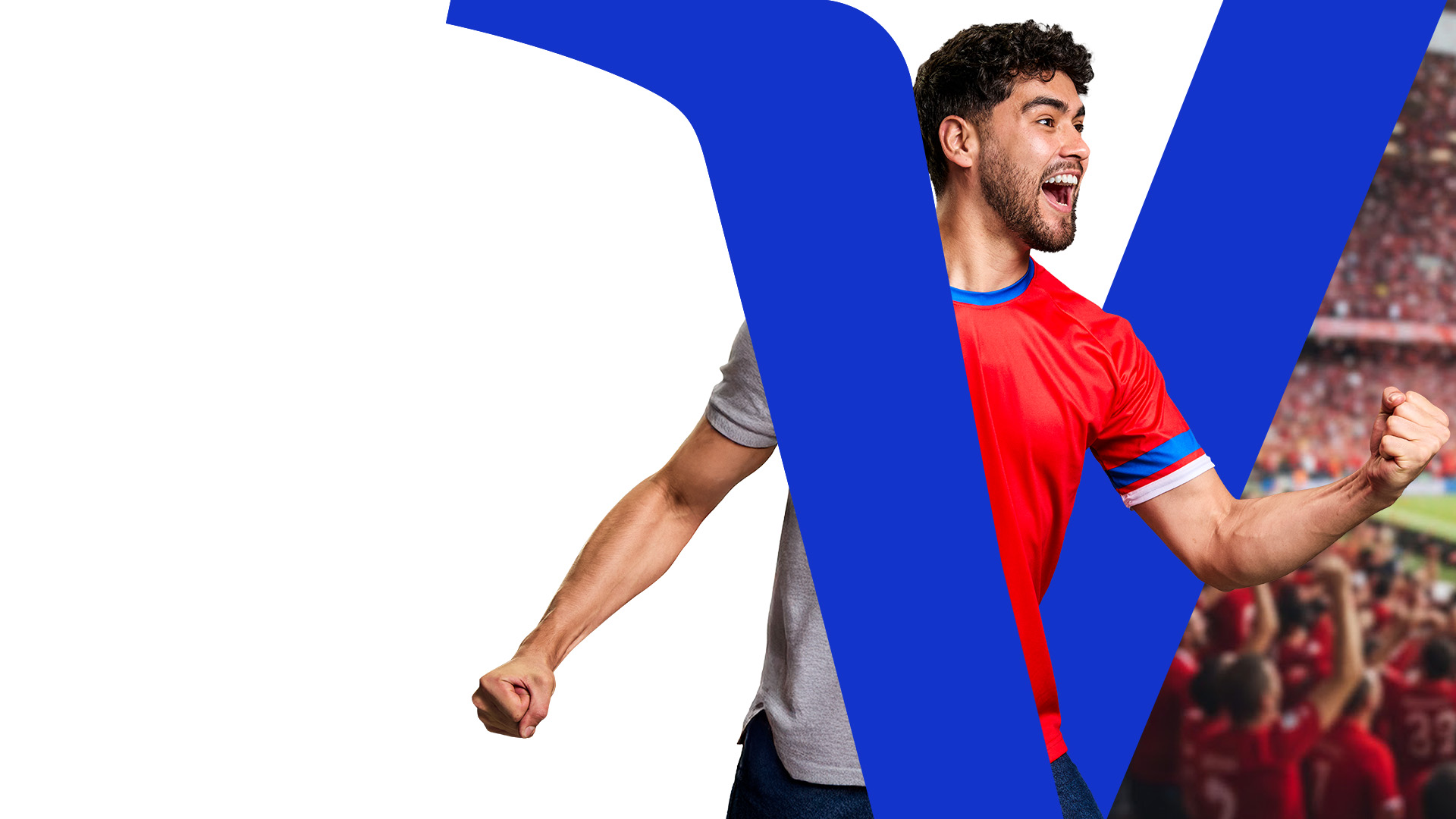 Hombre gritando un gol