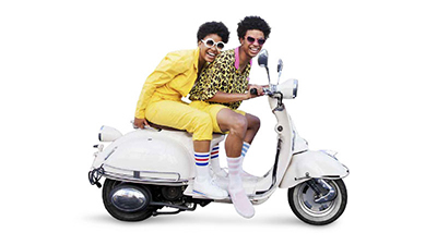 young couple on motorcycle